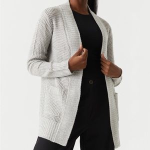 NWT Grey Waffle Knit Cardigan